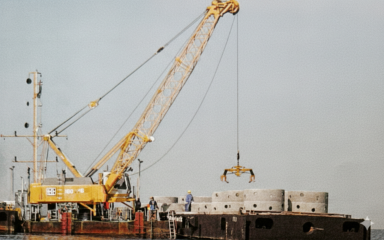 Kraanponton 45 ton (Liebherr)